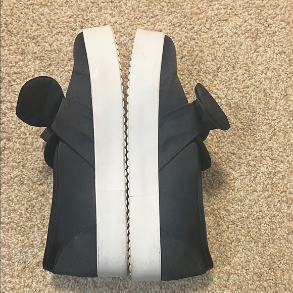 1447. Worn Twice - Rebecca Minkoff Stacey Satin Black Bow Sneakers - Picture 11 of 12